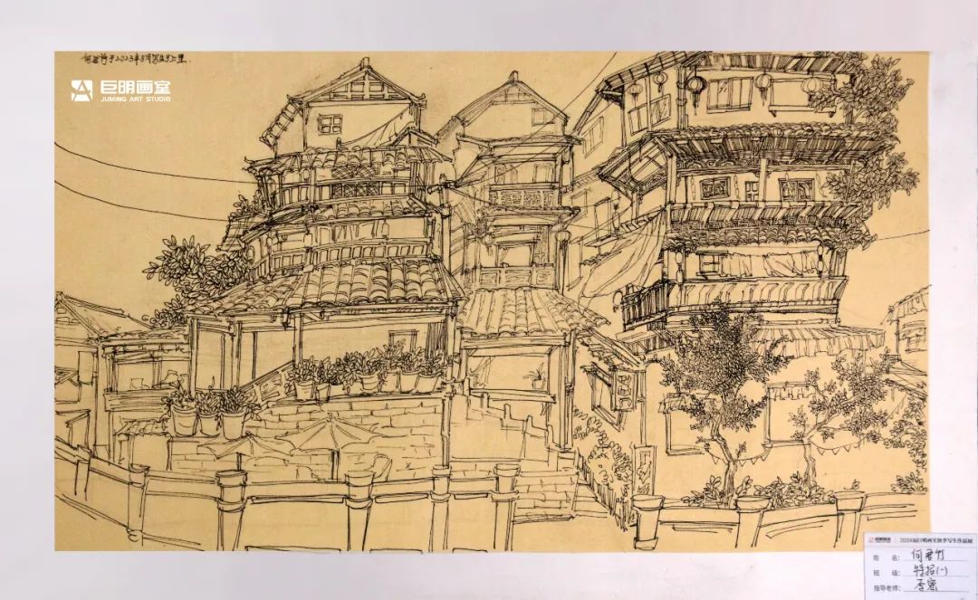 與山河擁抱，與藝術(shù)相遇丨2024屆重慶巨明畫室秋季寫生作品展-速寫篇